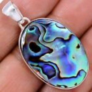 Abalone Pendant set in solid 925 Sterling Silver